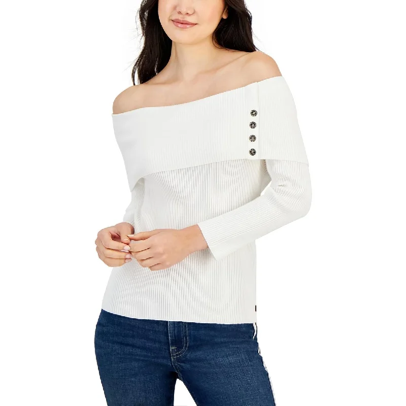 Elegant And Lazy Tommy Hilfiger Womens Button Trim Ribbed Turtleneck Sweater