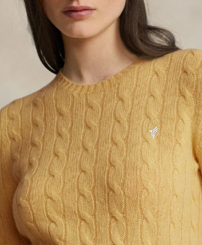 Mustard Cable Knit Sweater (Women)