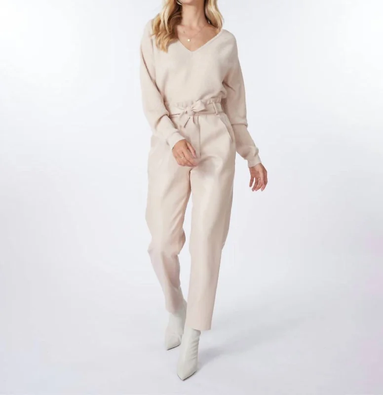 Boutique Recommendation Lurex Sweater In Biscuit