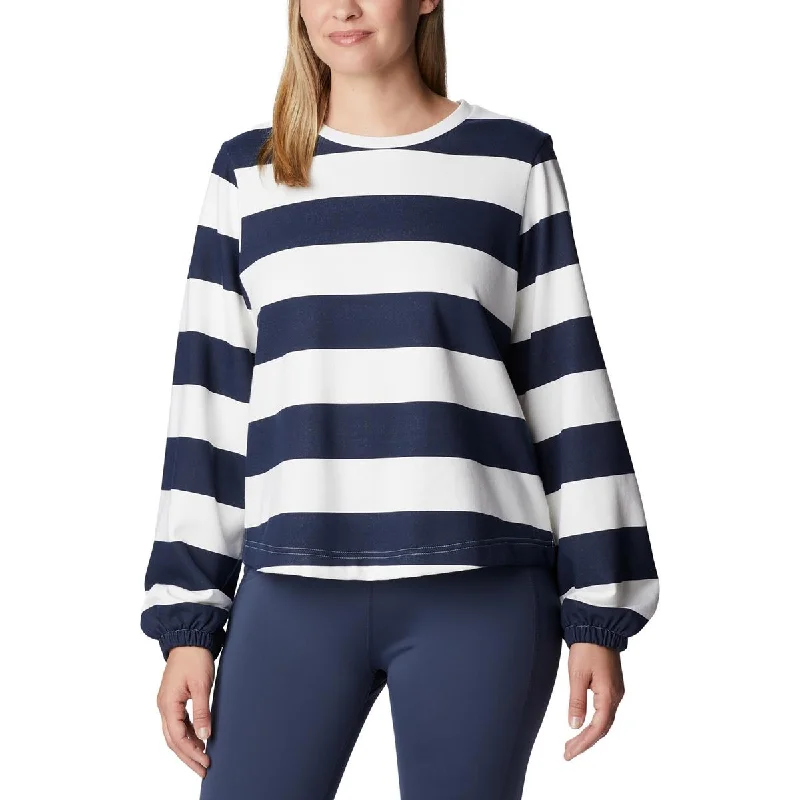 Columbia Sportswear Womens Cotton Striped Crewneck Sweater