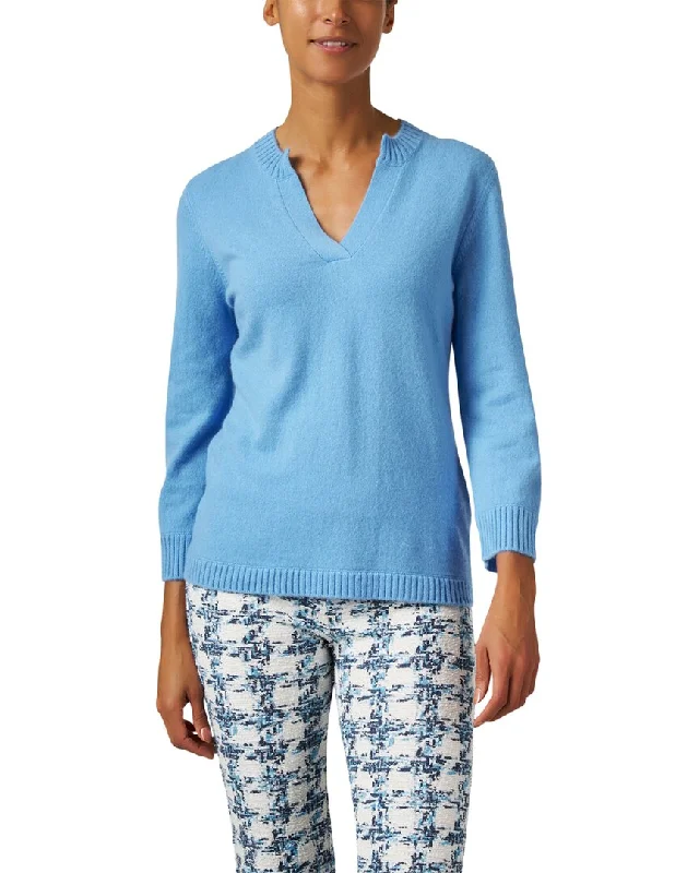 Kinross Split Neck Cashmere Sweater