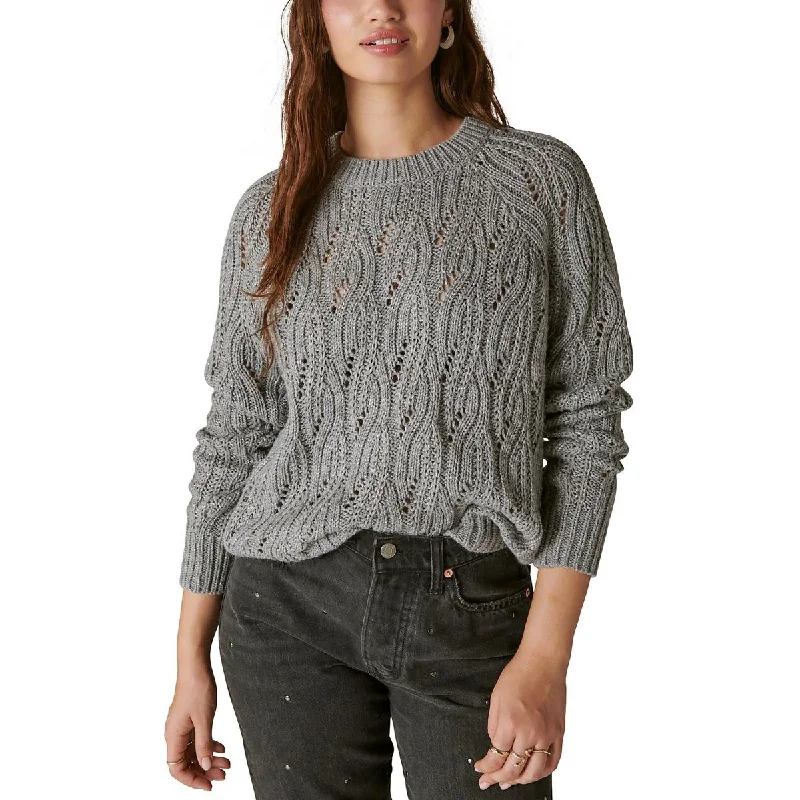 Lucky Brand Womens Wool Blend Mock Neck Pullover Sweater