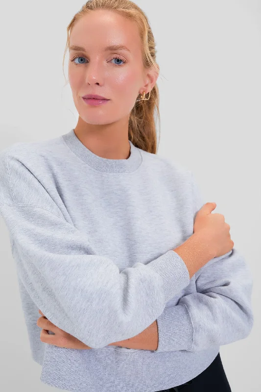 All-Day Comfort Heathered Gray Cropped Evans Pullover