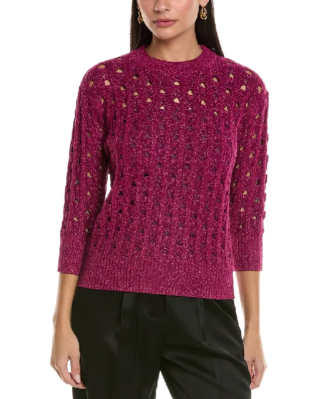 High-end Fashion St. John Crochet Sweater
