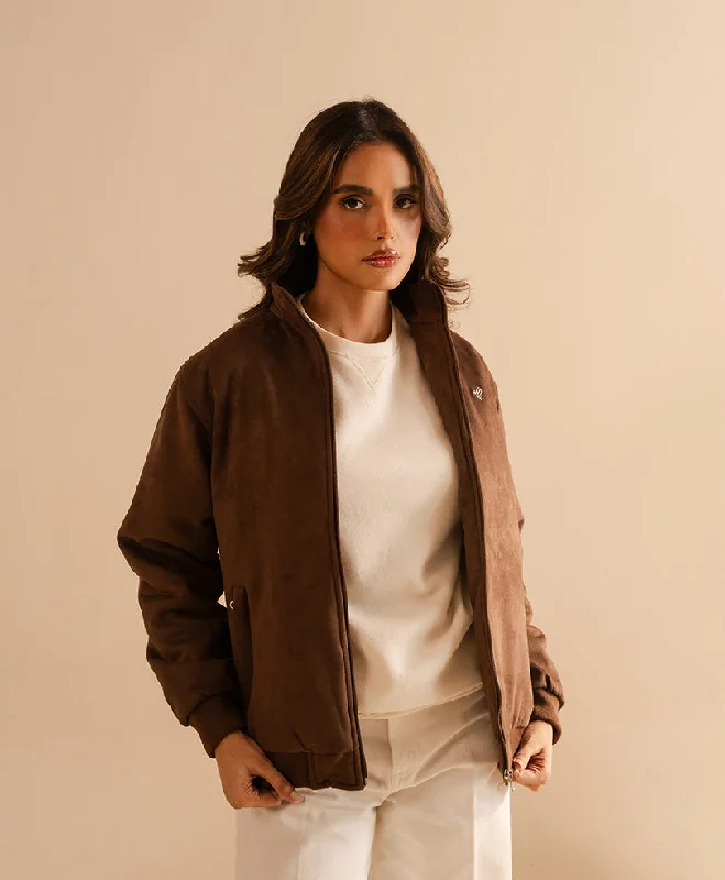 Suede Dk Brown Jacket (Women)