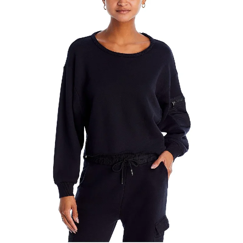 Cozy Fit Vintage Havana Womens Utility Crewneck Crop Sweater