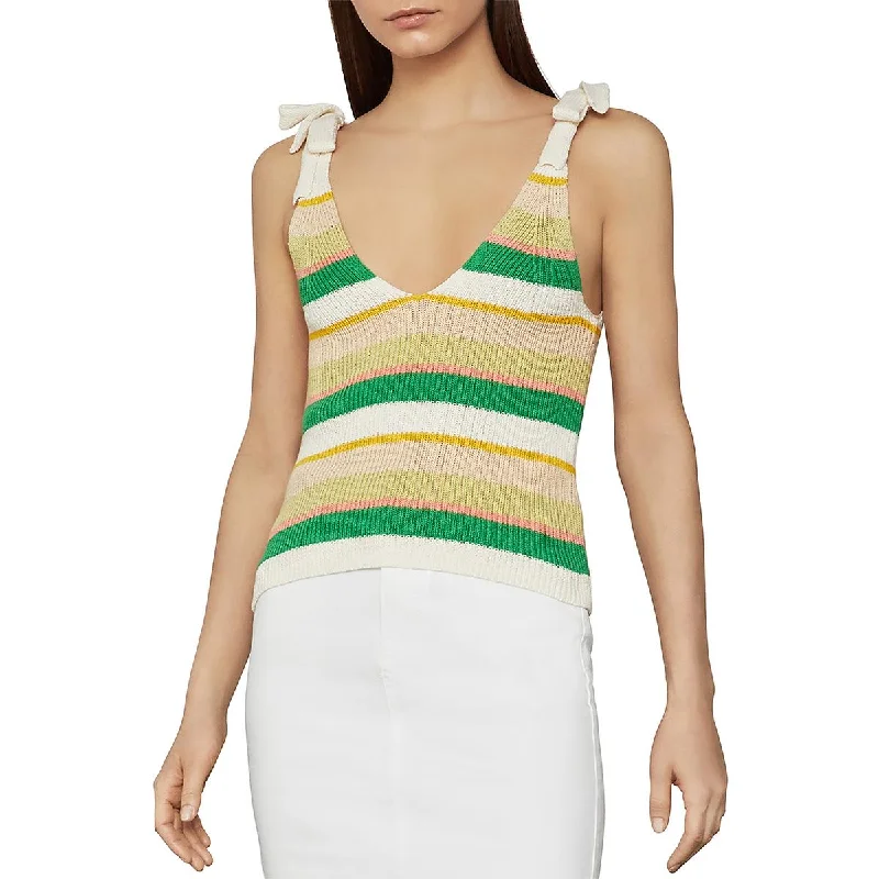 Everyday Comfort BCBGMAXAZRIA Womens Knit Striped Tank Top Sweater