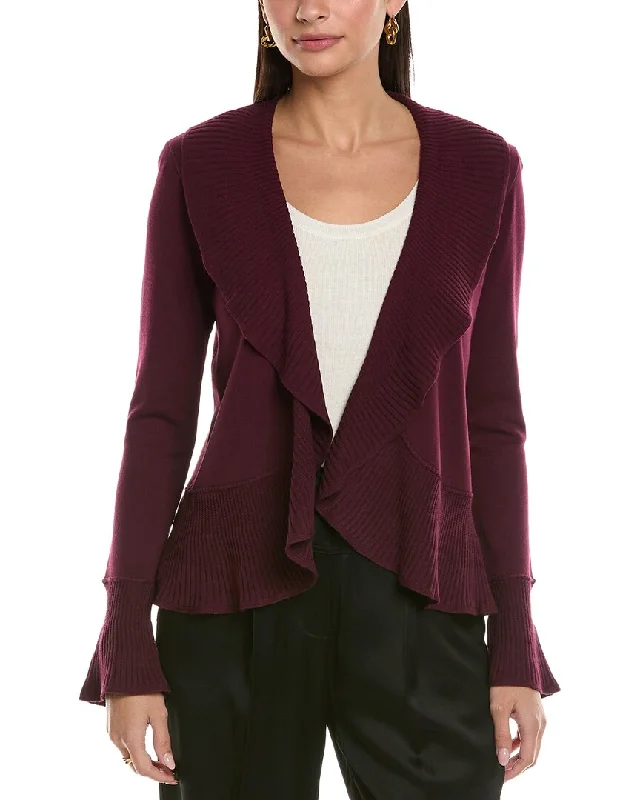 Relaxed Fit Wear St. John Ruffle Cardigan