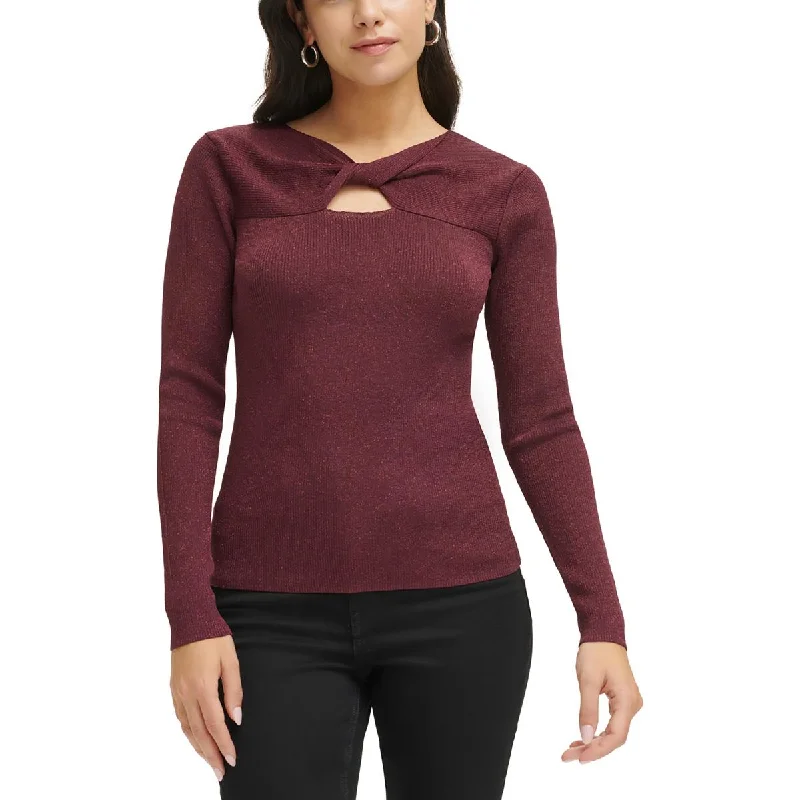 Timeless Comfort Calvin Klein Womens Knit Metallic Pullover Sweater
