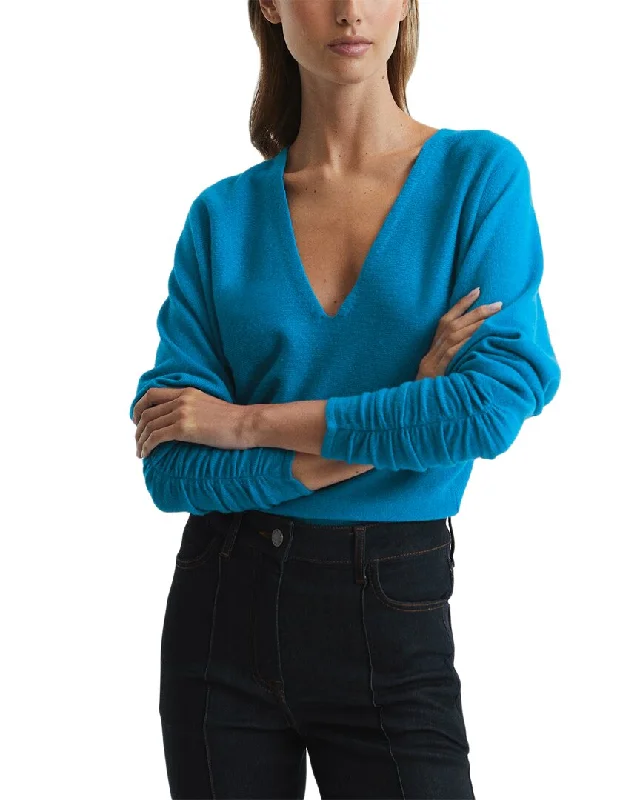 End Of The Year Reiss Jolie V-Neck Wool & Cashmere-Blend Jumper