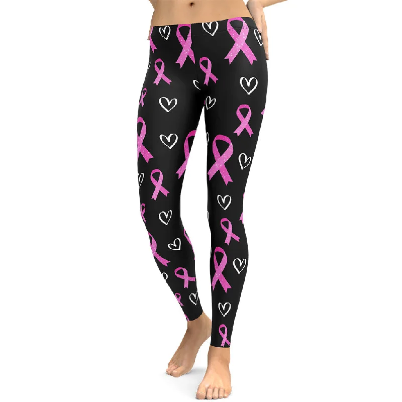 Soft Style Pink Ribbon Leggings