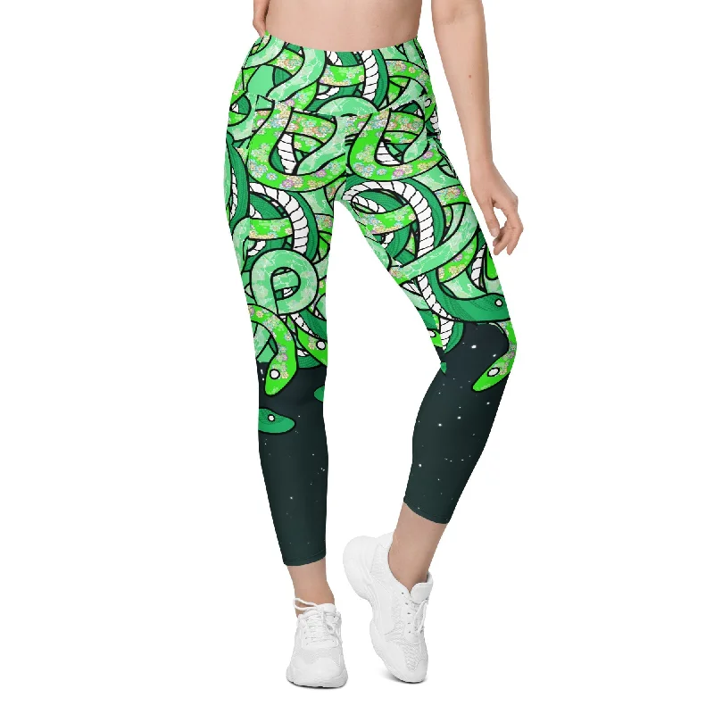 Modern Comfort Tangled Snakes Leggings With Pockets