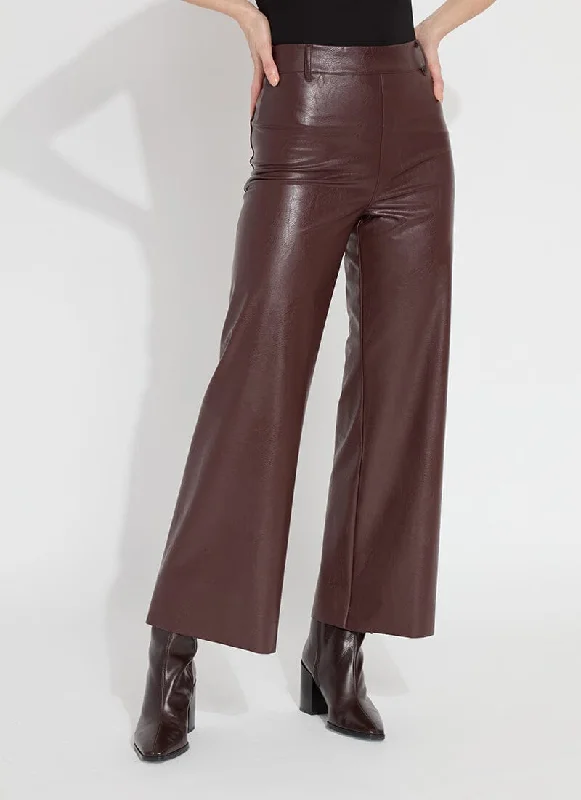 Fashionable Items Vegan Leather Wide Leg (28" Inseam)