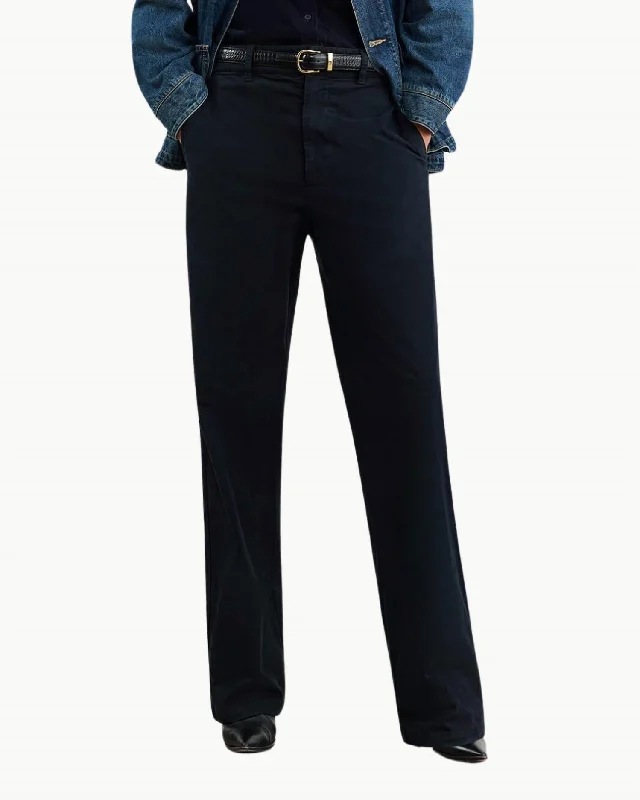 Sporty Elegance Anna Pants In Midnight