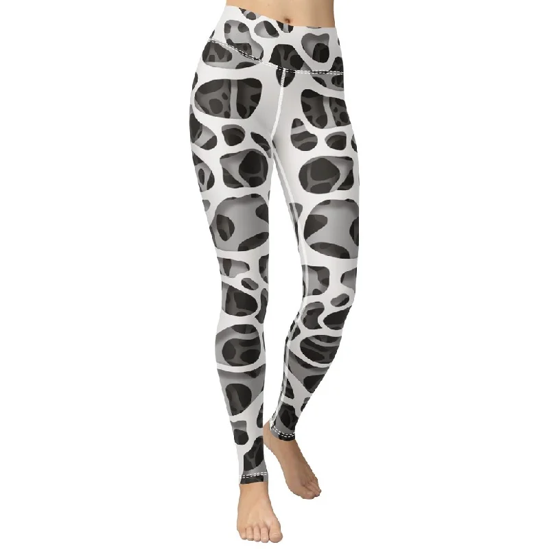 Luxe Comfort Web Illusion Pattern Yoga Leggings
