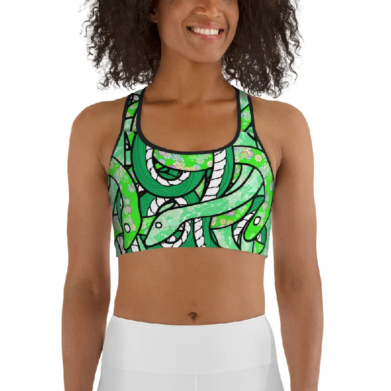 Cozy Fit Tangled Snakes Sports Bra