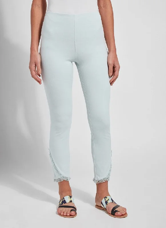 Relaxed Style Fringe Tulip Hem Denim