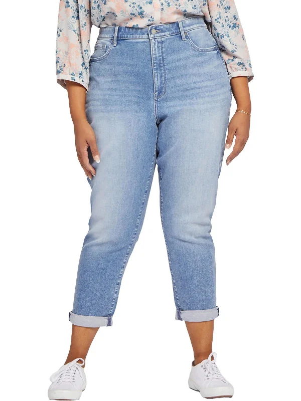 Comfortable Outfits Plus Margot Womens Cuffed Denim Skinny Jeans