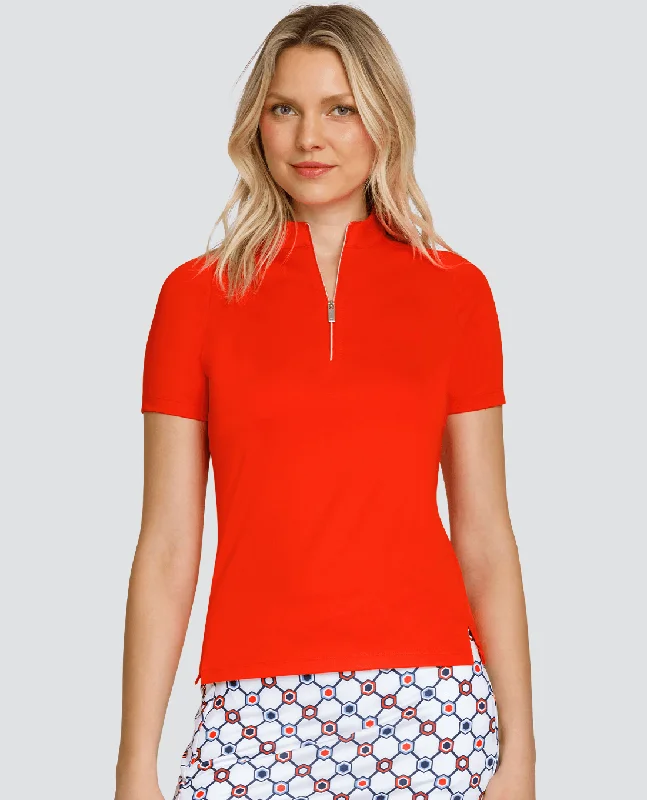 Youthful TAIL Enriquetta Short Sleeve Polo Cherry Tomato