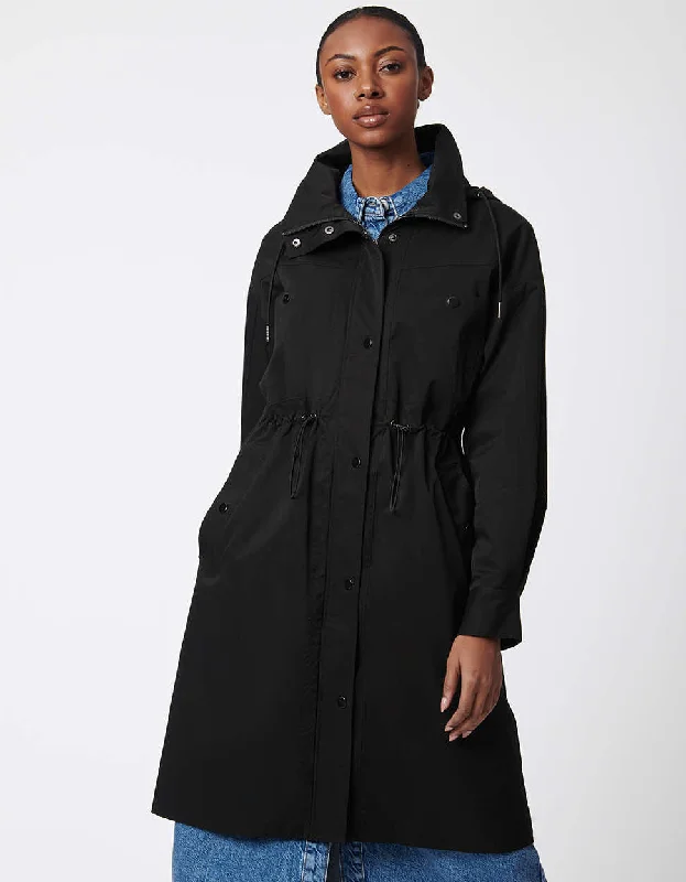 Tropical Style Bowery Drawstring Waist Trench