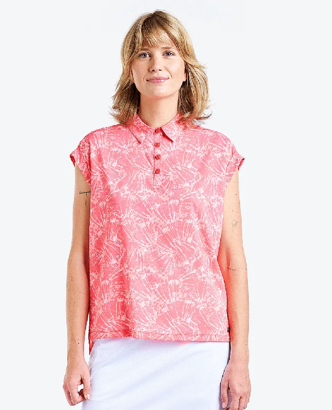 Cool Summer SIZE L - NIVO Misha Sleeveless Loose Fit Polo 111 Papaya