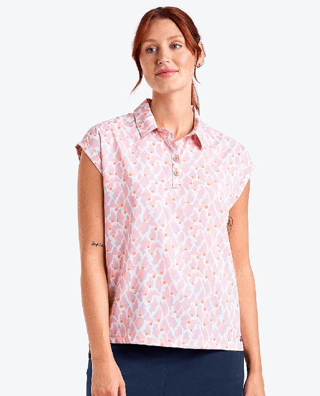 Casual And Casual SIZE S - NIVO Misha Sleeveless Loose Fit Polo 111 Coral Reef