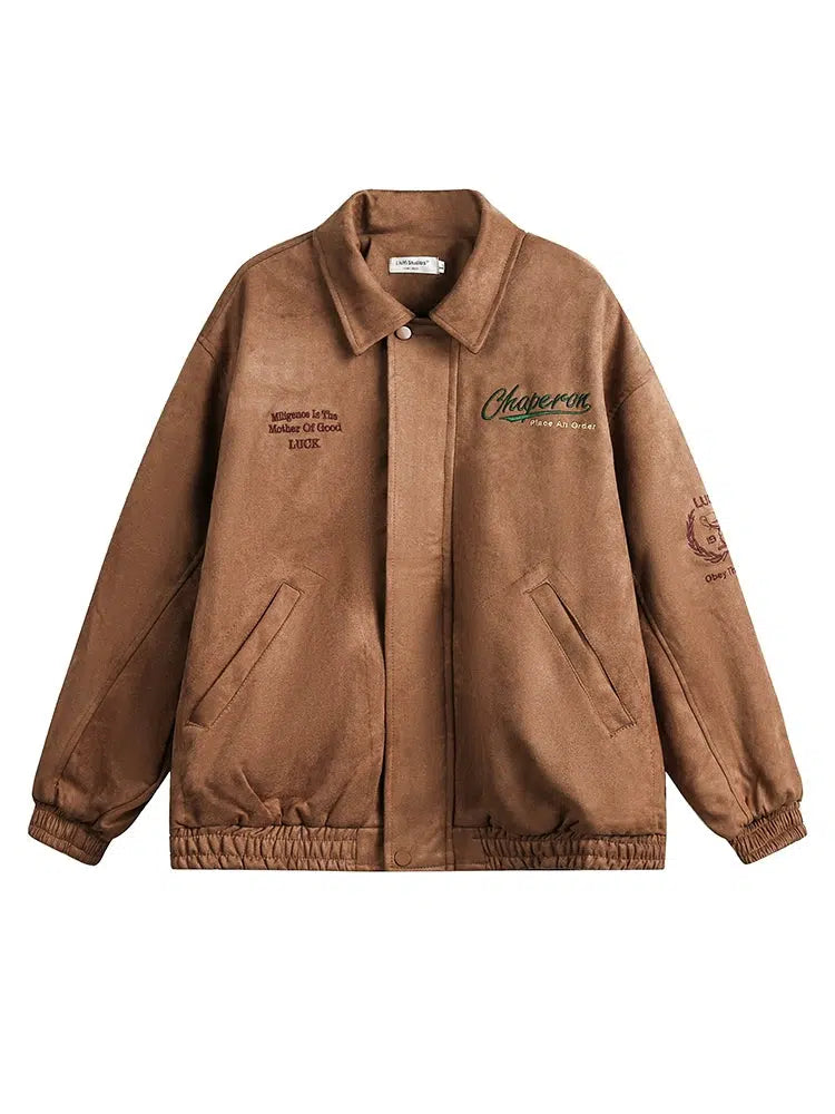 Sports Series Stylish Embroidered Pockets Jacket