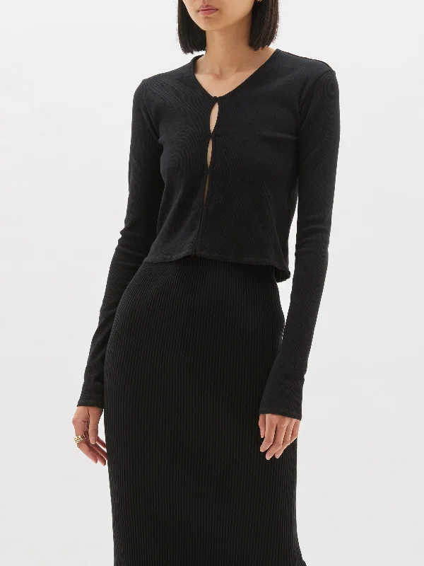 High-end Customization slim fit cut out detail top