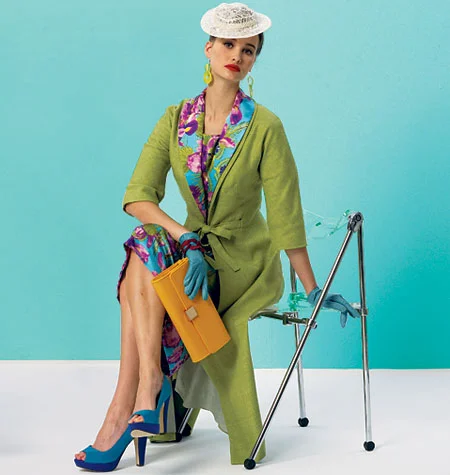 European Plan Vogue Vintage Dress & Coat V8875