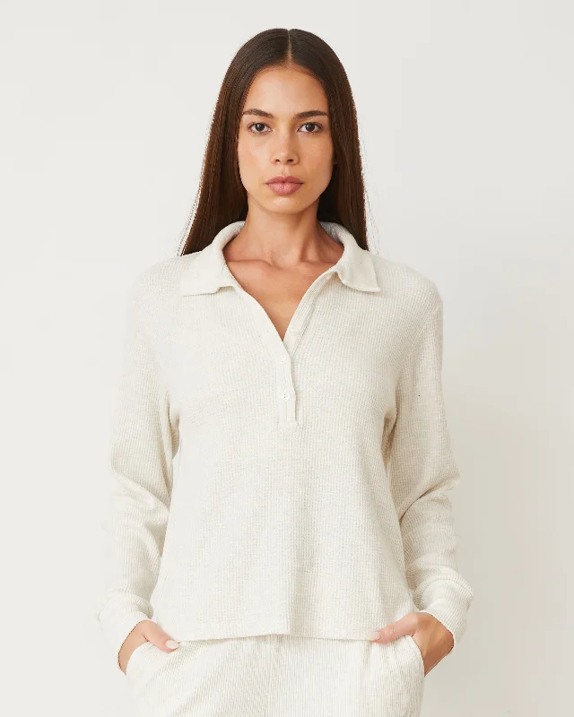 Classic Color Brushed Thermal Henley
