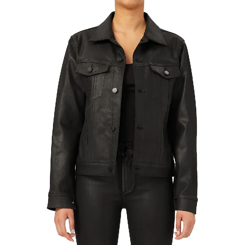 Unique Prints DL1961 Womens Collared Long Sleeve Denim Jacket