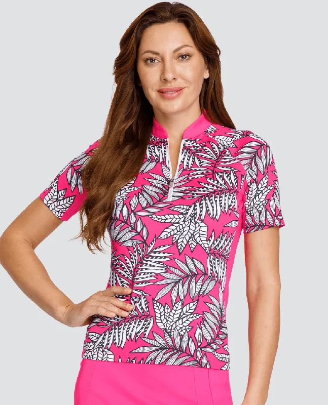 Carefree SIZE S - TAIL Alexi Short Sleeve Polo UPF50+ Cascading Ferns