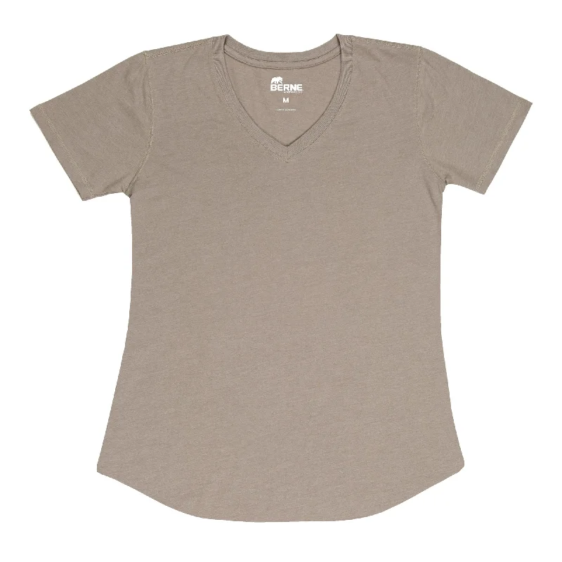 Beautiful Romance Berne Ash Cotton Blend Ladies Lightweight Performance V-Neck S/S