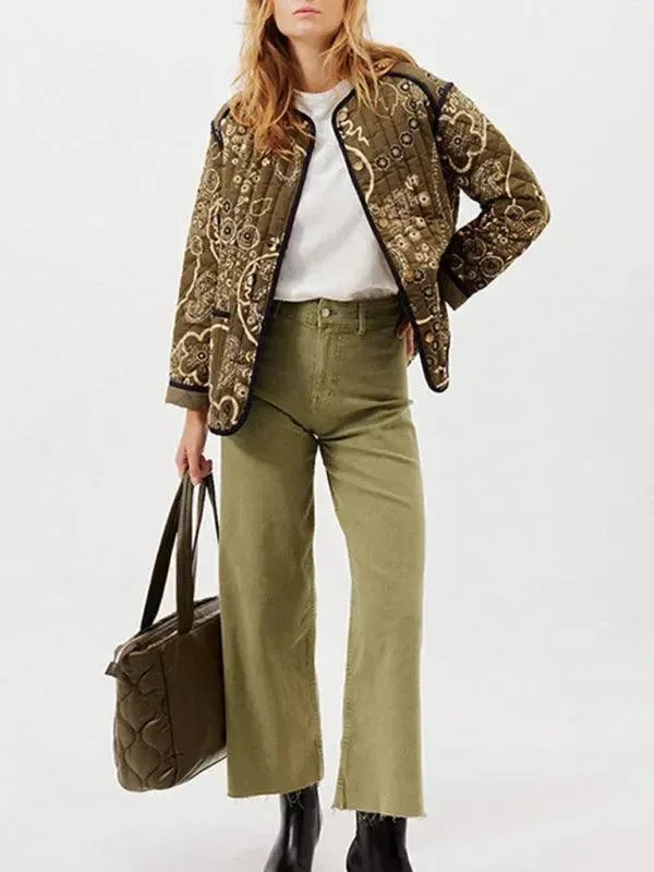 Practical Style Women Cotton Quilted Coat