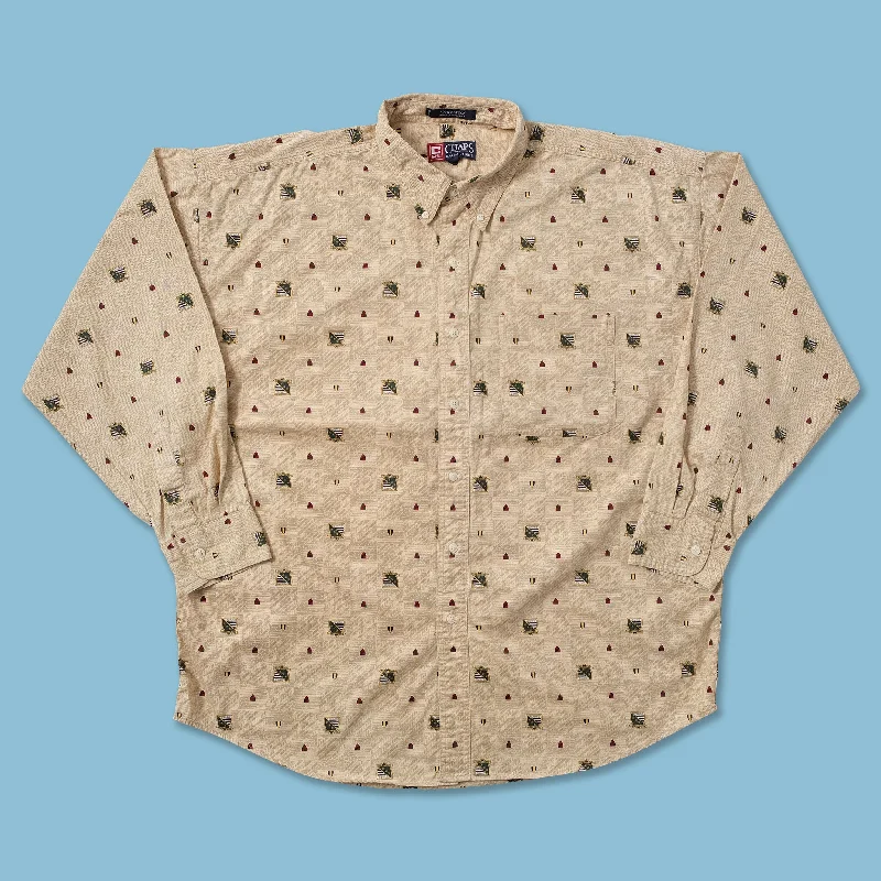 Tropical Style Vintage Chaps By Ralph Lauren Shirt XXL