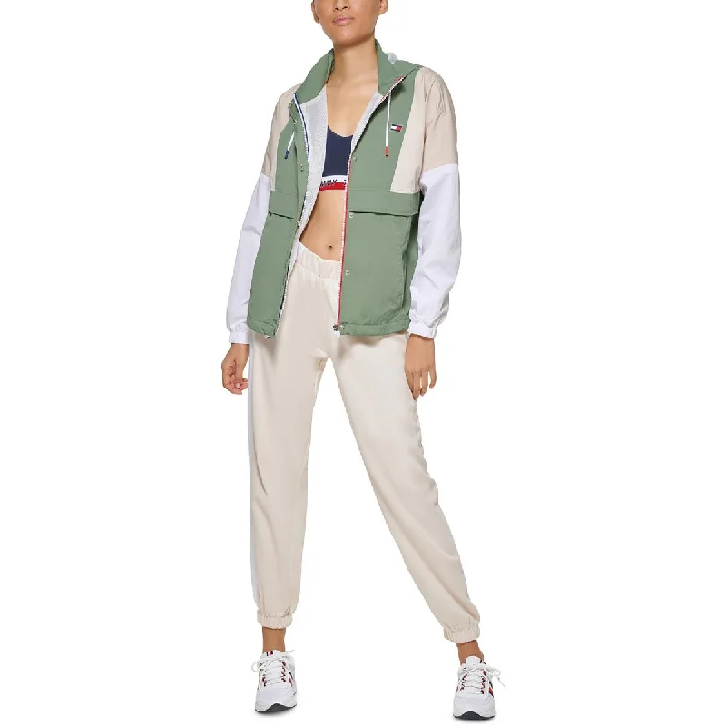 Goddess Style Tommy Hilfiger Sport Womens Logo Nylon Windbreaker Jacket
