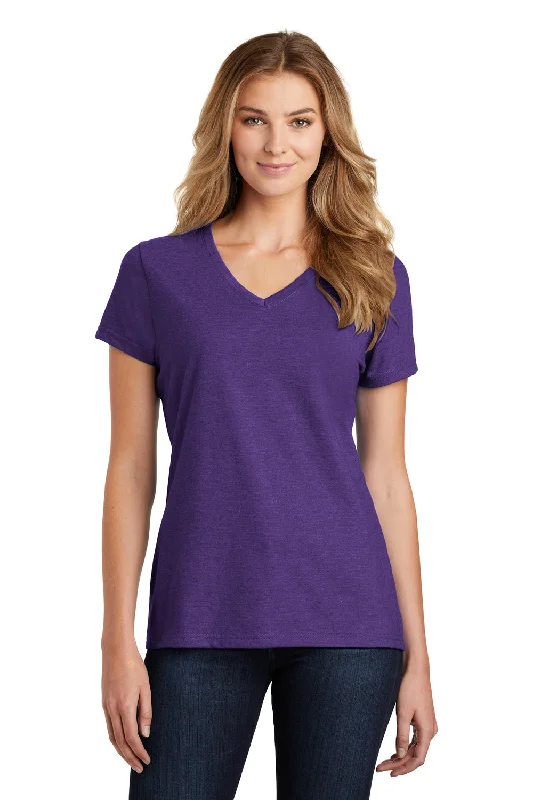Customized Version Port & Company Womens Fan Favorite Short Sleeve V-Neck T-Shirt - Heather Team Purple Customized Version Port & Company Womens Fan Favorite Short Sleeve V-Neck T-Shirt - Heather Team Purple