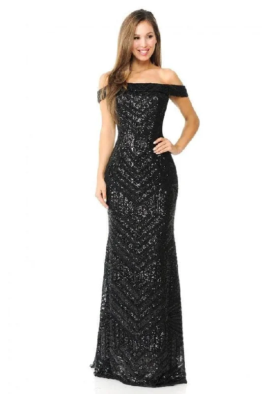 Design And Tailoring Lenovia - 5224 Off-Shoulder Fold Over Dress
