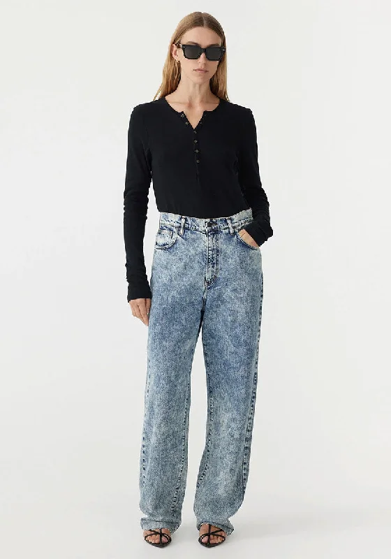 Effortless Outfits High Rise Straight Leg Jean - Indigo Motley