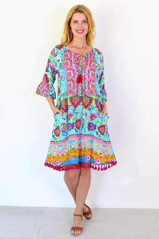 Elegant And Noble Varosha Dress Turquoise Dress