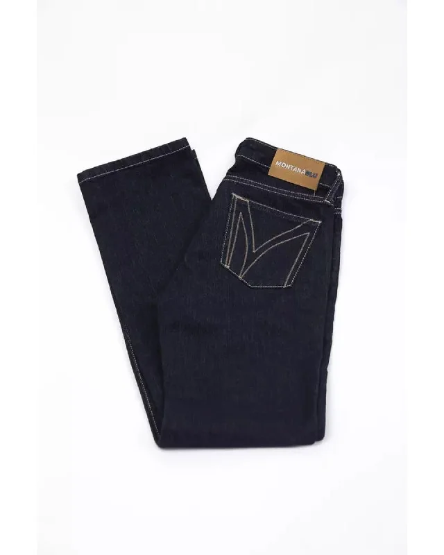 Cozy Chic Trends Montana Blu Women's Blue Cotton Jeans & Pant - W26 US