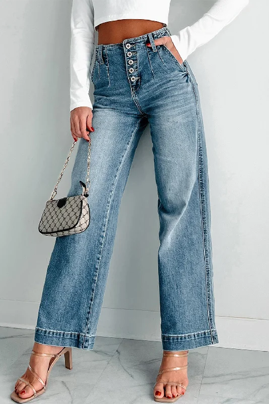 Timeless Style Dusk Blue Straight Loose Women Jeans
