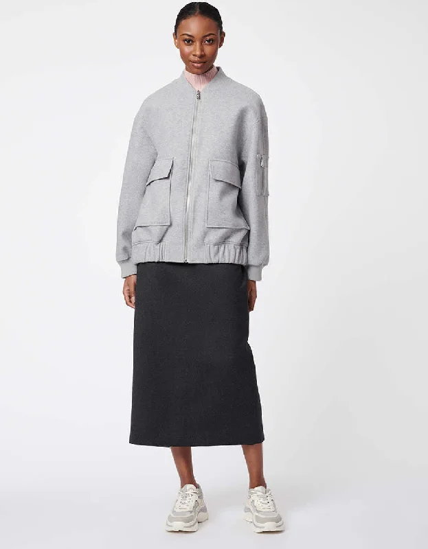End Of The Year Oversized Wool Bomber Jacket