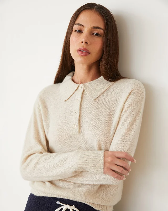 Celebrity Must-have Cashmere Polo Sweater