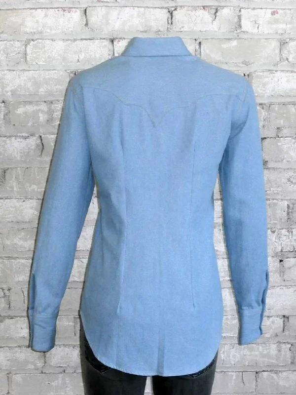 Luxury Customization Rockmount Womens Denim 100% Cotton Stonewash Sawtooth Western L/S Shirt