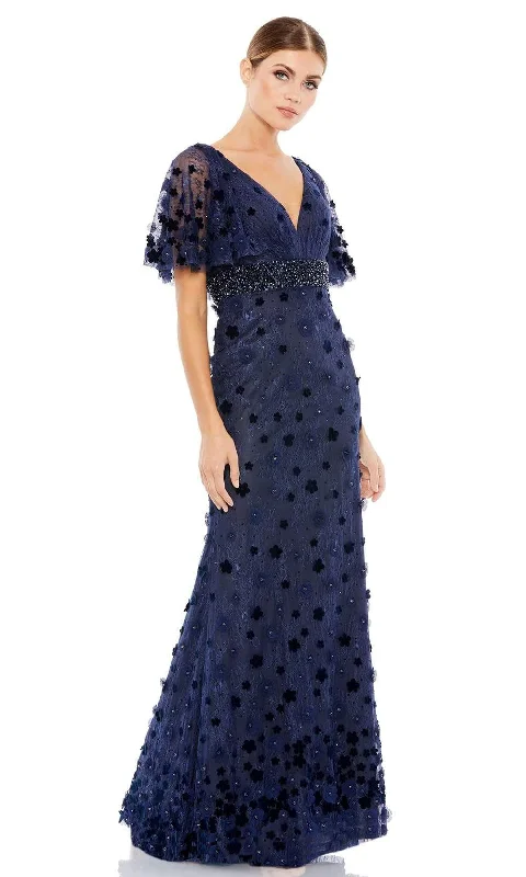 Versatile Items Mac Duggal - 67712 V Neck Bell Sleeve Lace Dress