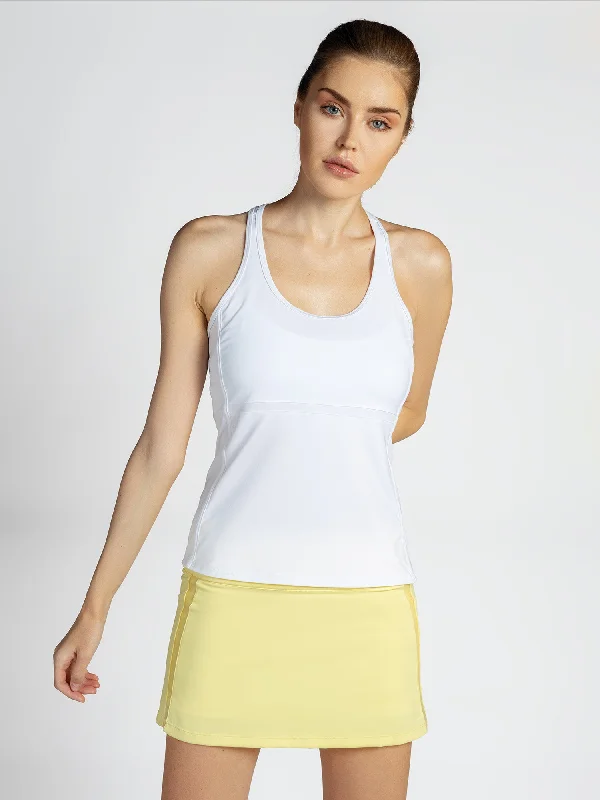 Dynamic Fashion Ashley Racer Tank - White