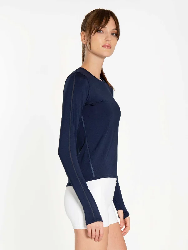 Perfect Tailoring Classic Long Sleeve Crew - Midnight