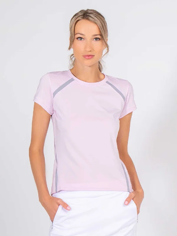 Celebrity Must-have Classic Short Sleeve Crew Neck - Ice Pink Combo