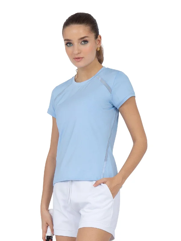 Easygoing Fashion Classic Short Sleeve Crew Neck - Bluebell